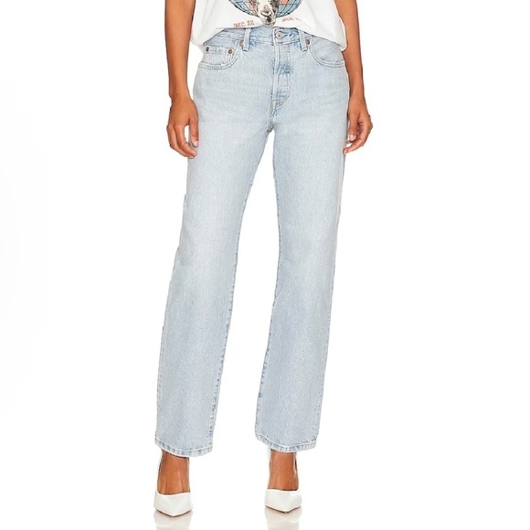 REVOLVE x Levi’s 501 Light wash High waist Relaxed fit 18W - Picture 1 of 16